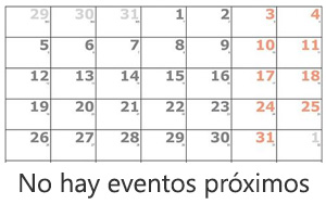 No hay eventos. No hay eventos.